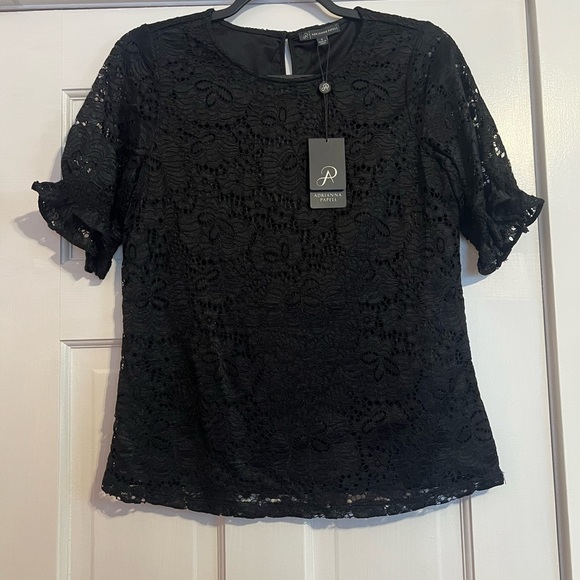 Adrianna Papell Tops - #60 ADRIANNA PAPEL • LACE TOP • UNLINED SLEEVES